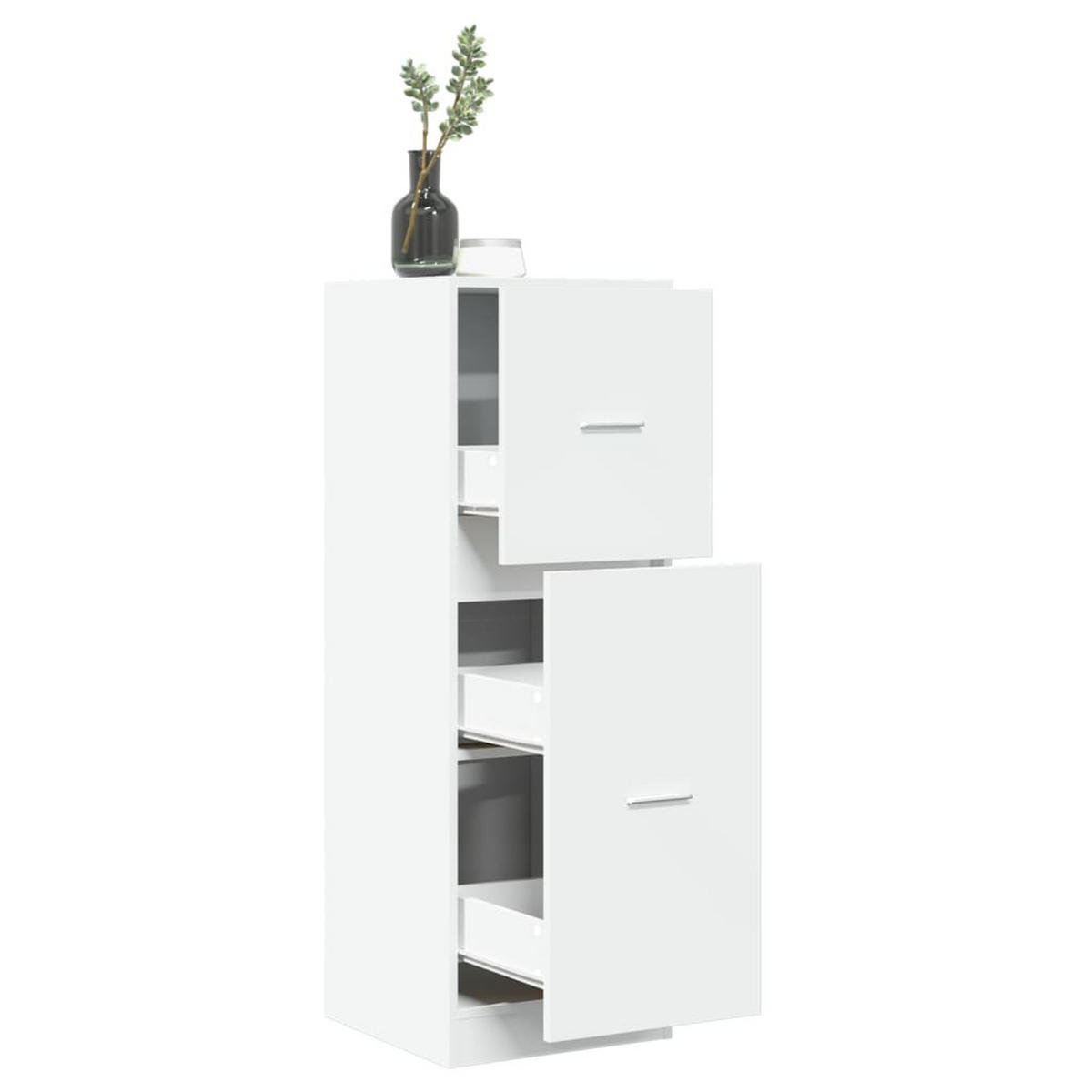APOTHEKERSCHRANK Weiss 40/41/118 Cm Holzwerkstoff - Weiß, Holzwerkstoff (41/118/40cm) - vidaXL