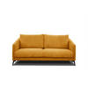 SOFA VILT 2,5-Sitzer, honig - Schwarz/Honig, Holzwerkstoff/Kunststoff (202/89/94cm) - Courtois Laville
