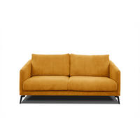 SOFA VILT 2,5-Sitzer, honig - Schwarz/Honig, Holzwerkstoff/Kunststoff (202/89/94cm) - Courtois Laville