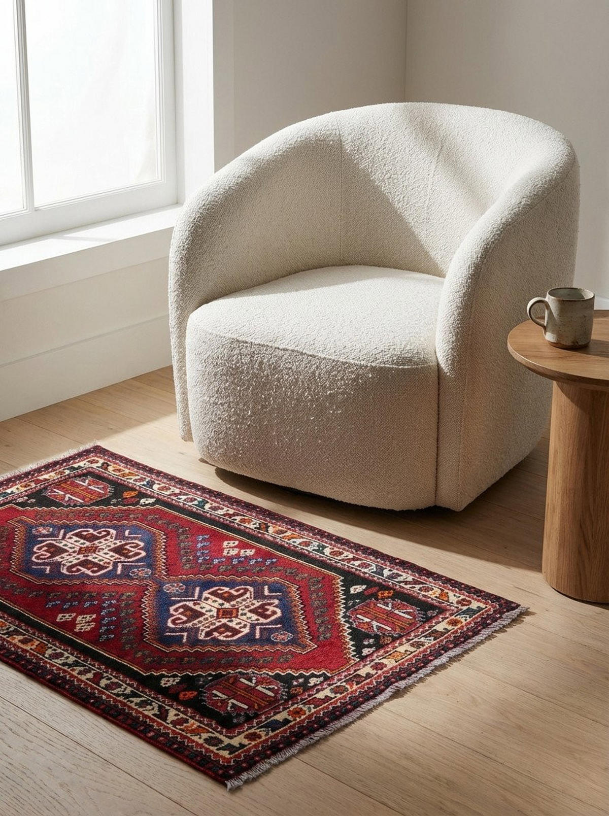 TEPPICH Gashgai Mehrfarbig 153/104 cm Schurwolle - Multicolor, Textil (104/153cm) - Looma