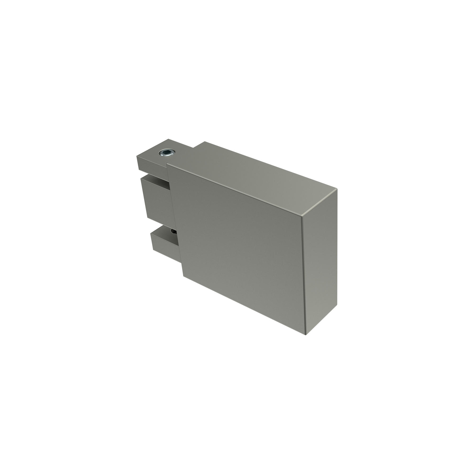 ENDSTÜCKE FÜR GARDINENSTANGEN 14x35 mm, Lox Edelstahl-Optik, Packung 2 Stück - Edelstahlfarben, Metall (5.2/3.4/3.4cm) - INTERDECO
