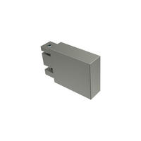 ENDSTÜCKE FÜR GARDINENSTANGEN 14x35 mm, Lox Edelstahl-Optik, Packung 2 Stück - Edelstahlfarben, Metall (5.2/3.4/3.4cm) - INTERDECO