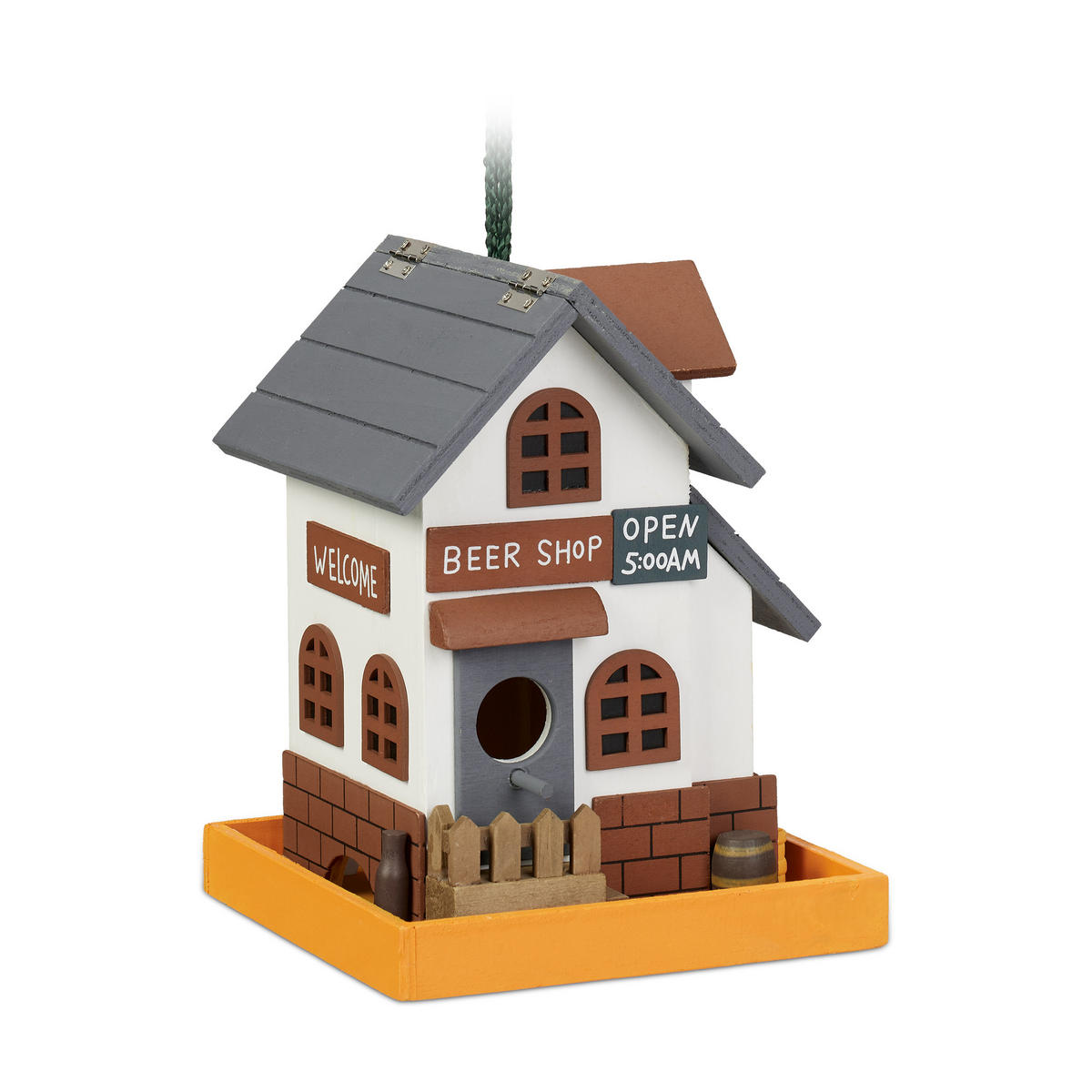 DEKO-VOGELHAUS - Multicolor, Holz (18/23/18cm) - Relaxdays