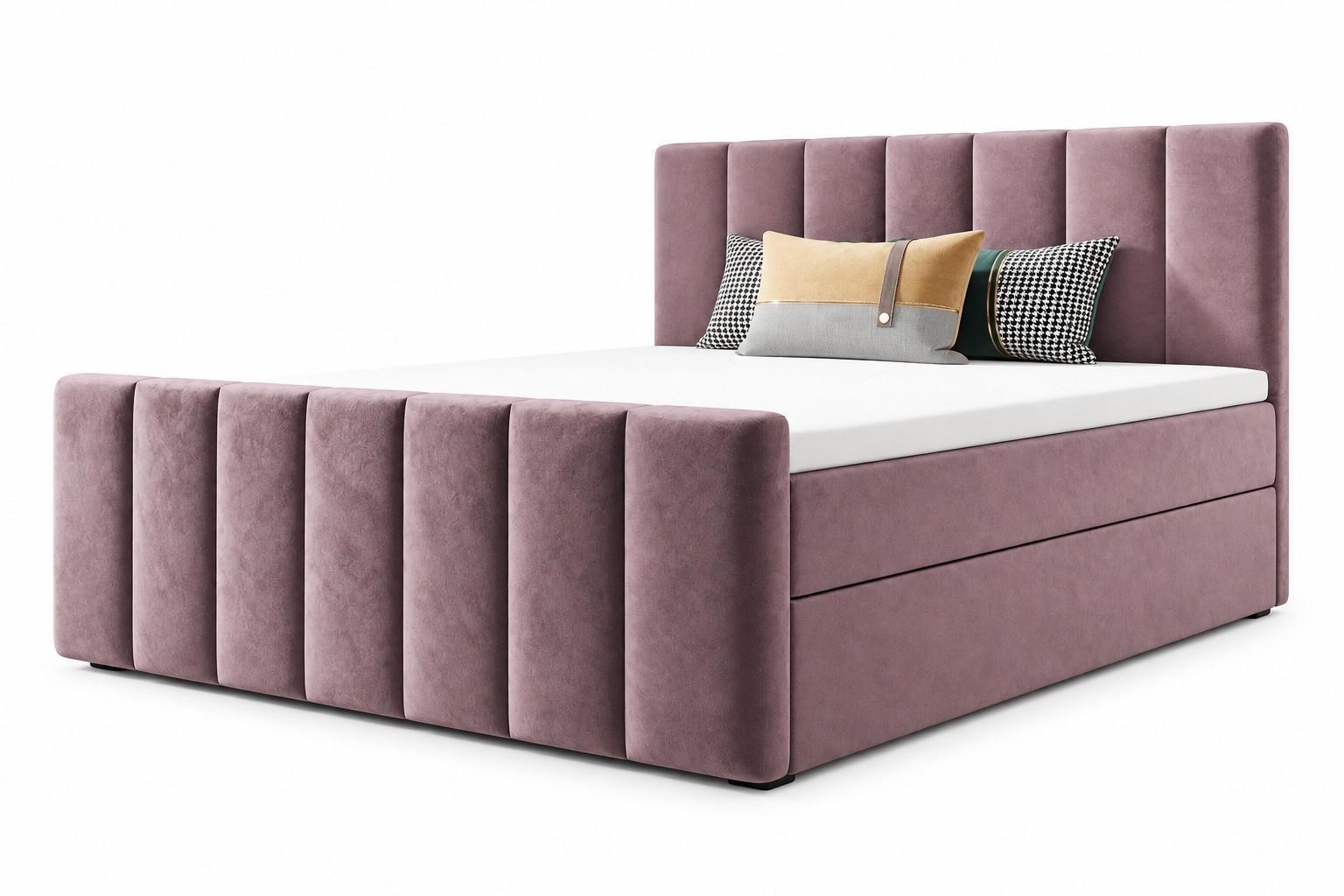 BOXBETT Adelon II Rosa 160x200 cm - Rosa, Textil (160/200cm) - B&B Home