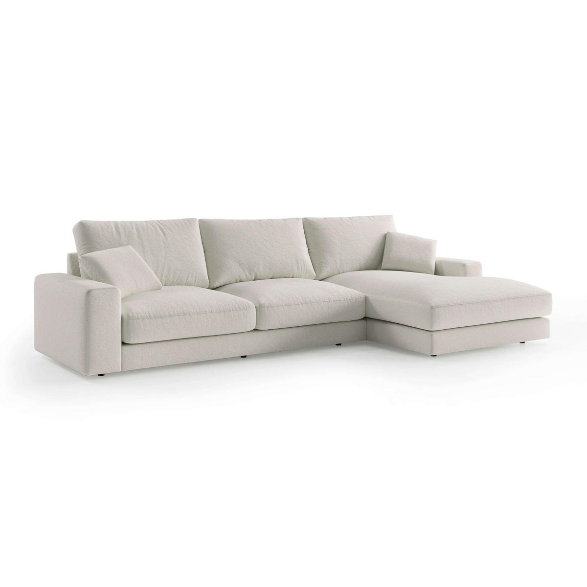 ECKSOFA Harvesty Creme - Creme, Textil (332/92/169cm) - Pillovely