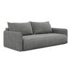 3-SITZER SOFA mit Schlaffunktion Chenille Stoff Grau - Schieferfarben/Schwarz, Kunststoff/Textil (216/86/105cm) - Makamii