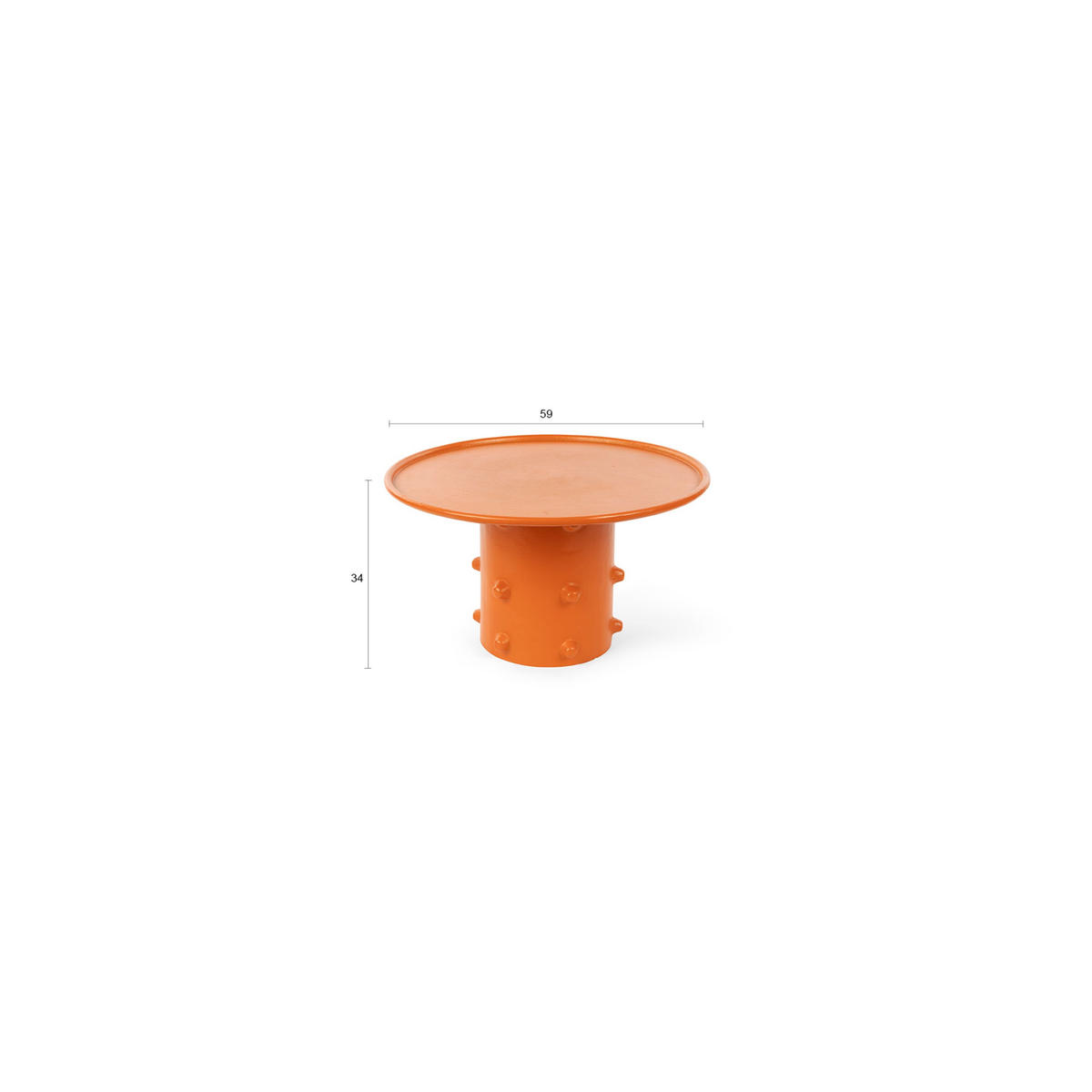 COUCHTISCH Pinch Me Rond 59 cm Oranje - Orange, Metall (59/59/34cm) - Bold Moneky