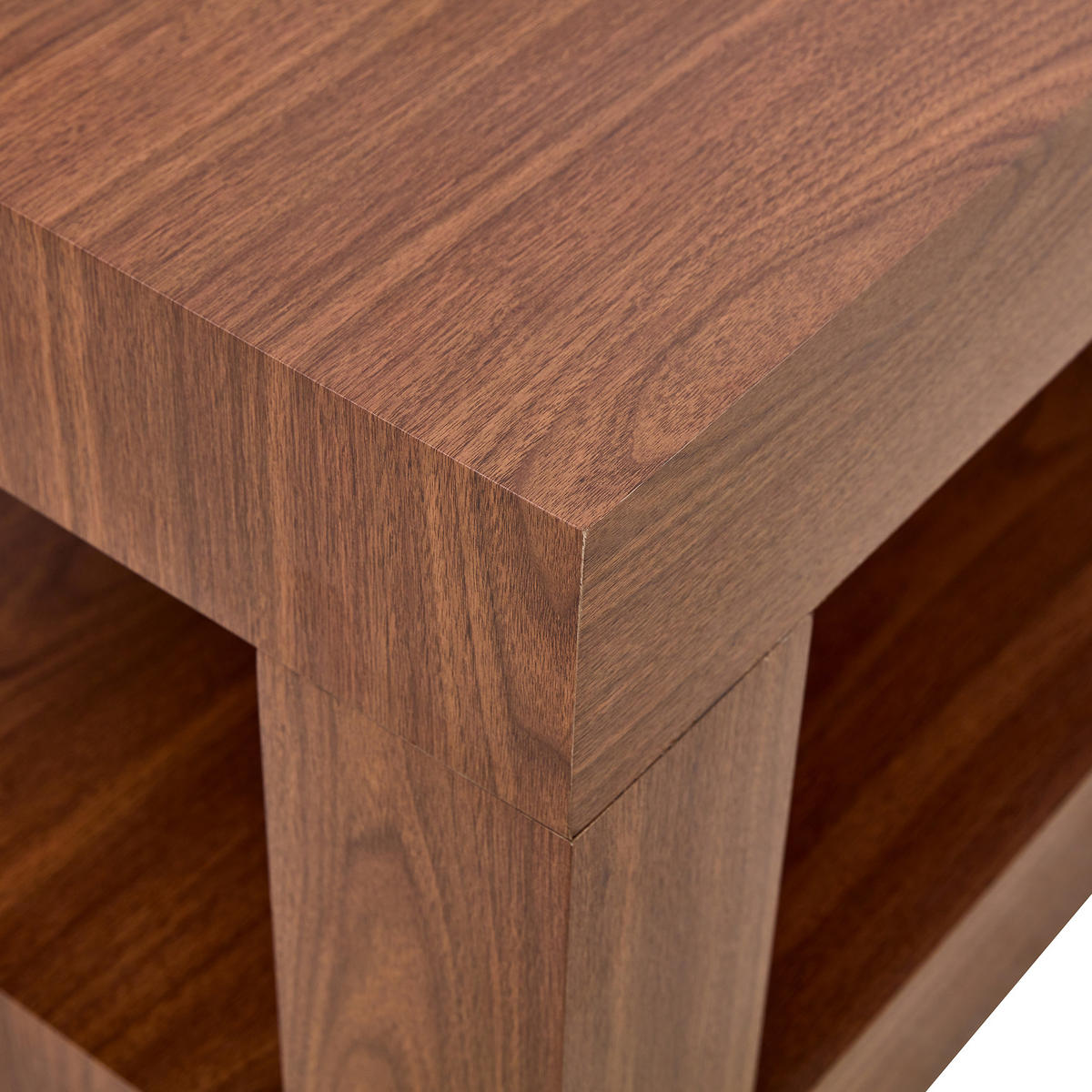 COUCHTISCH DE-37389 rechteckig mit zweistufigem Design Walnuss - Walnussfarben, Holzwerkstoff (93/53/45.5cm) - ComfortXL