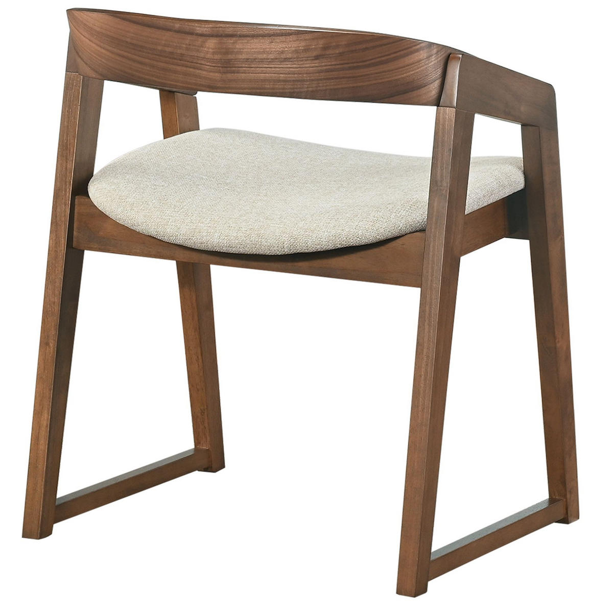 HOLZSTUHL Saloss Braun / Beige - Nussbaumfarben, Holz/Textil (55/67.5/54cm) - Selsey
