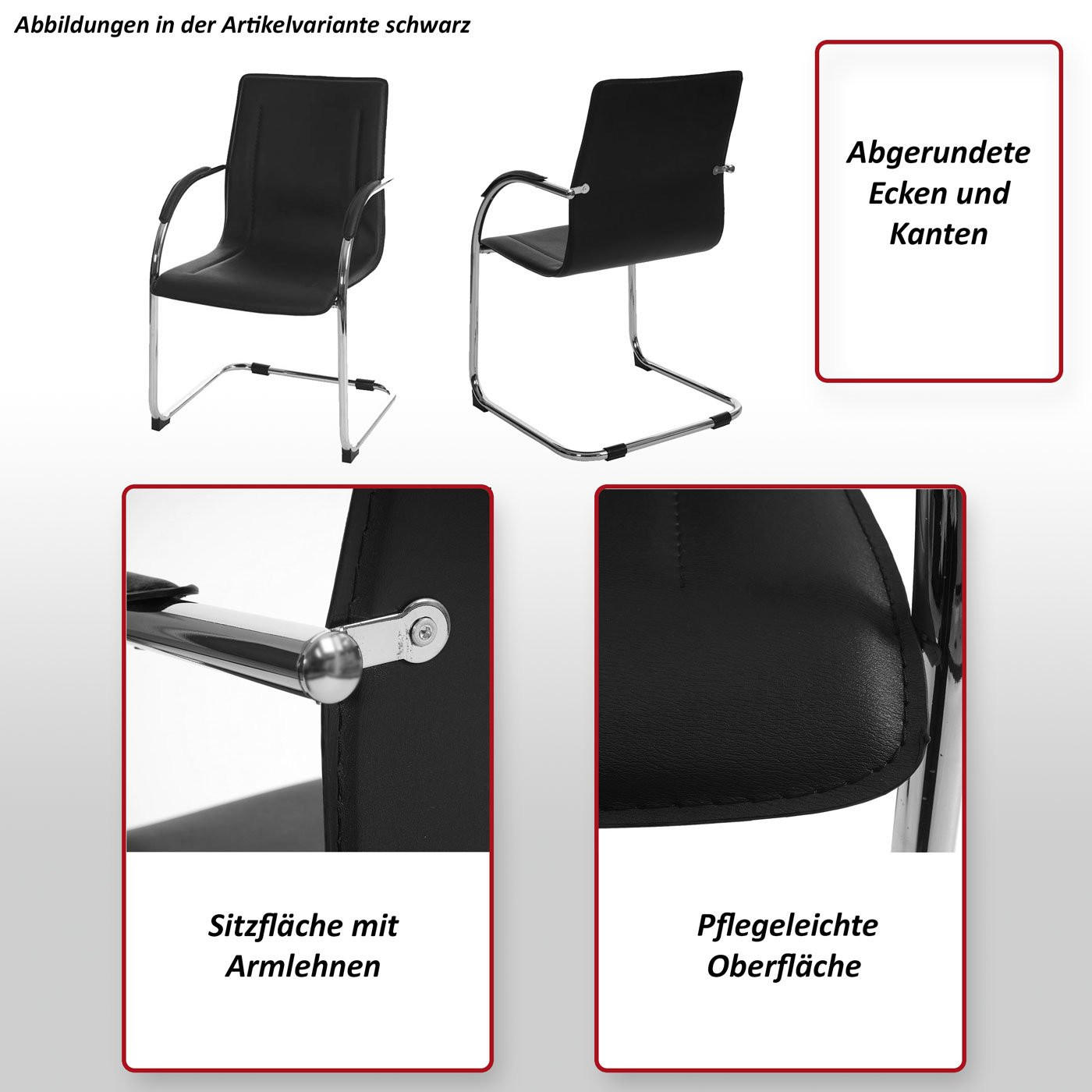 Thumbnail - MCW Esszimmerstuhl, Weiß, Kunststoff, 56x93x56 cm, Esszimmer, Stühle, Esszimmerstühle, Vierfußstühle