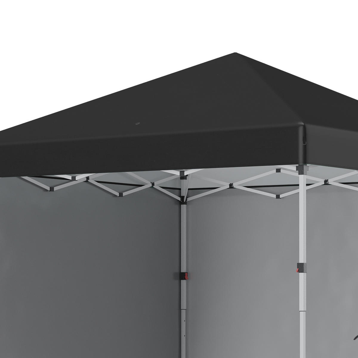 PAVILLON DE-13984 Pop-up 3/3 m, höhenverstellbar UV30+ - Schwarz, Textil (297/288/297cm) - ComfortXL