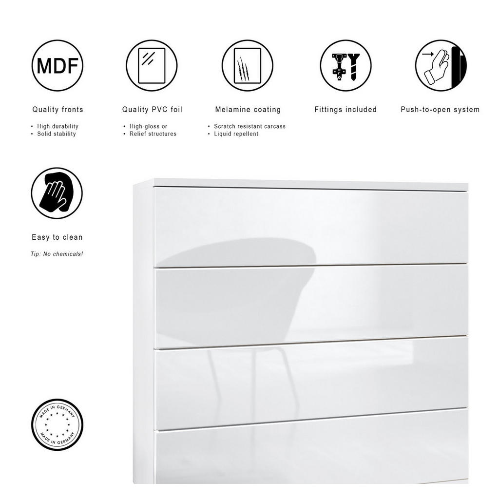 Thumbnail - Vladon Garderobe, Schwarz, Holzwerkstoff, 142x146x35 cm, Garderobe, Garderoben-Sets & Serien, Garderoben-Sets