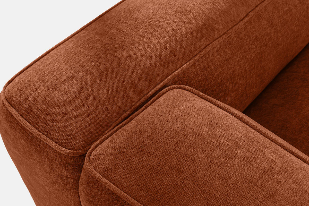 ECKSOFA LINKS FUBBO, Rot - Rot, Holz/Holzwerkstoff (225/176cm) - KONSIMO®