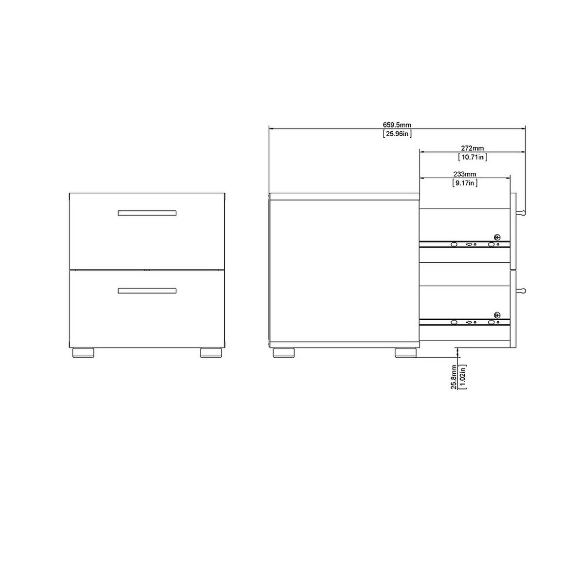 NACHTSCHRANK Schwarz - Schwarz, Holzwerkstoff (40/42/40cm) - ebuy24