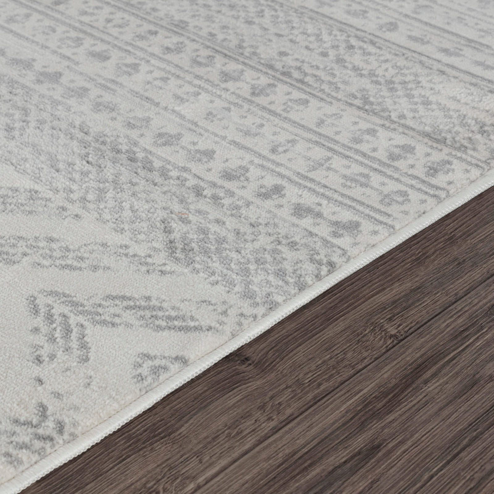 KURZFLORTEPPICH 80/150 cm Weiß - Grau, Naturmaterialien/Textil (80/150cm) - LIVABLISS