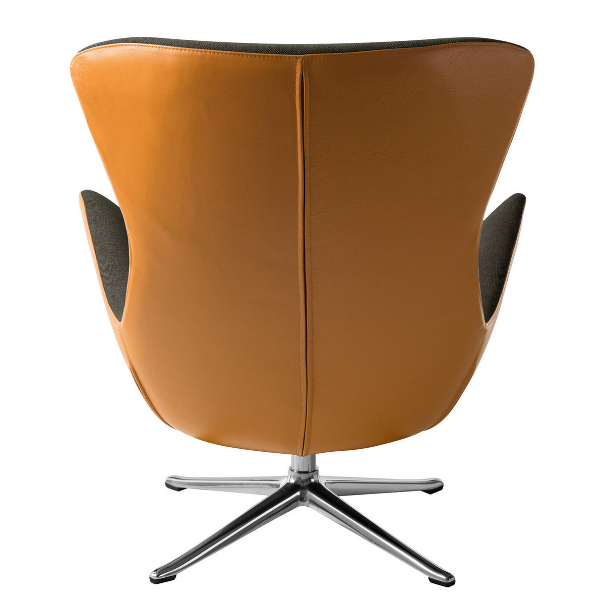 SESSEL mit Kreuzfuß - Chromfarben/Schwarz, Textil/Metall (84/99/96cm) - home24