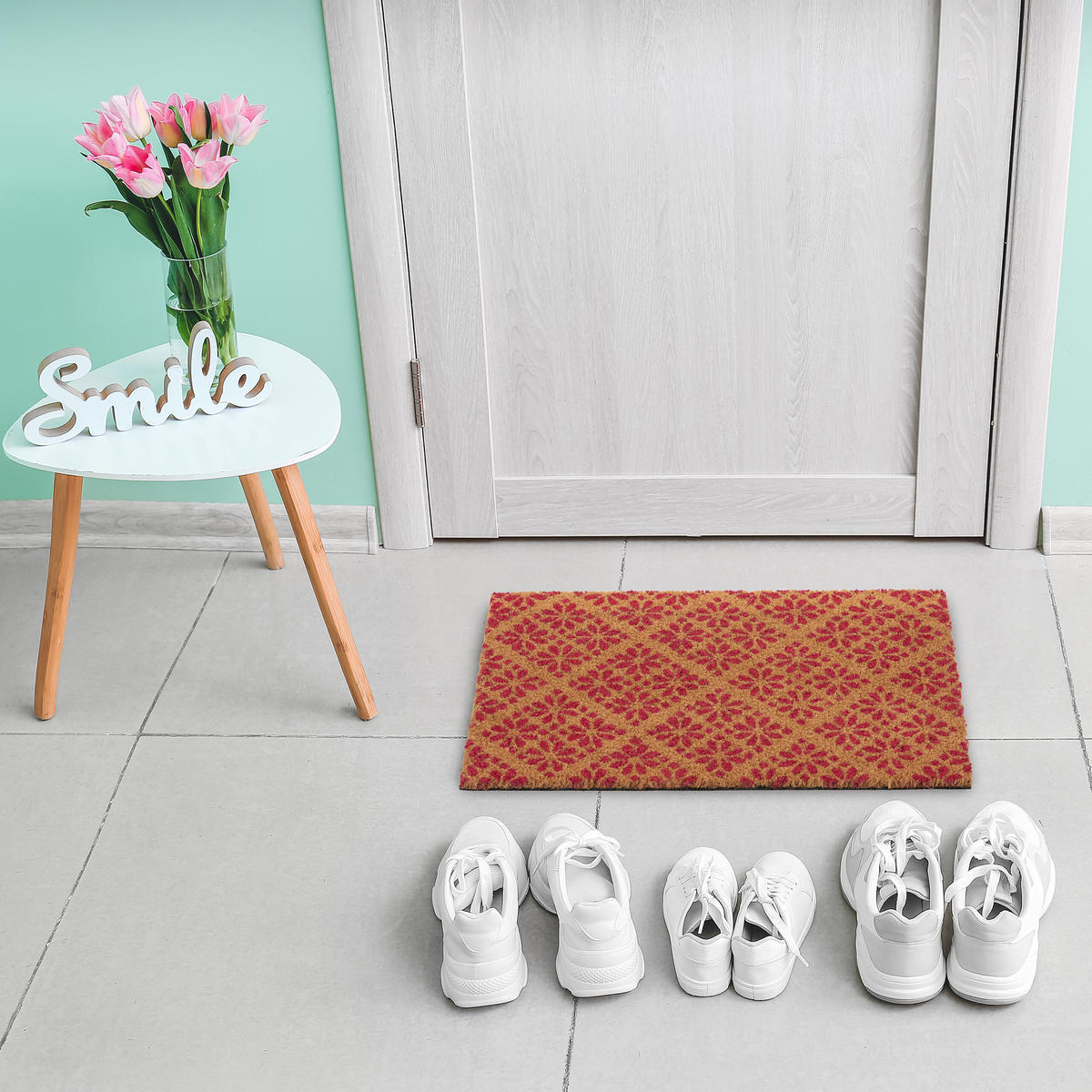 FUSSMATTE - Multicolor, Kunststoff/Textil (60/40cm) - Relaxdays