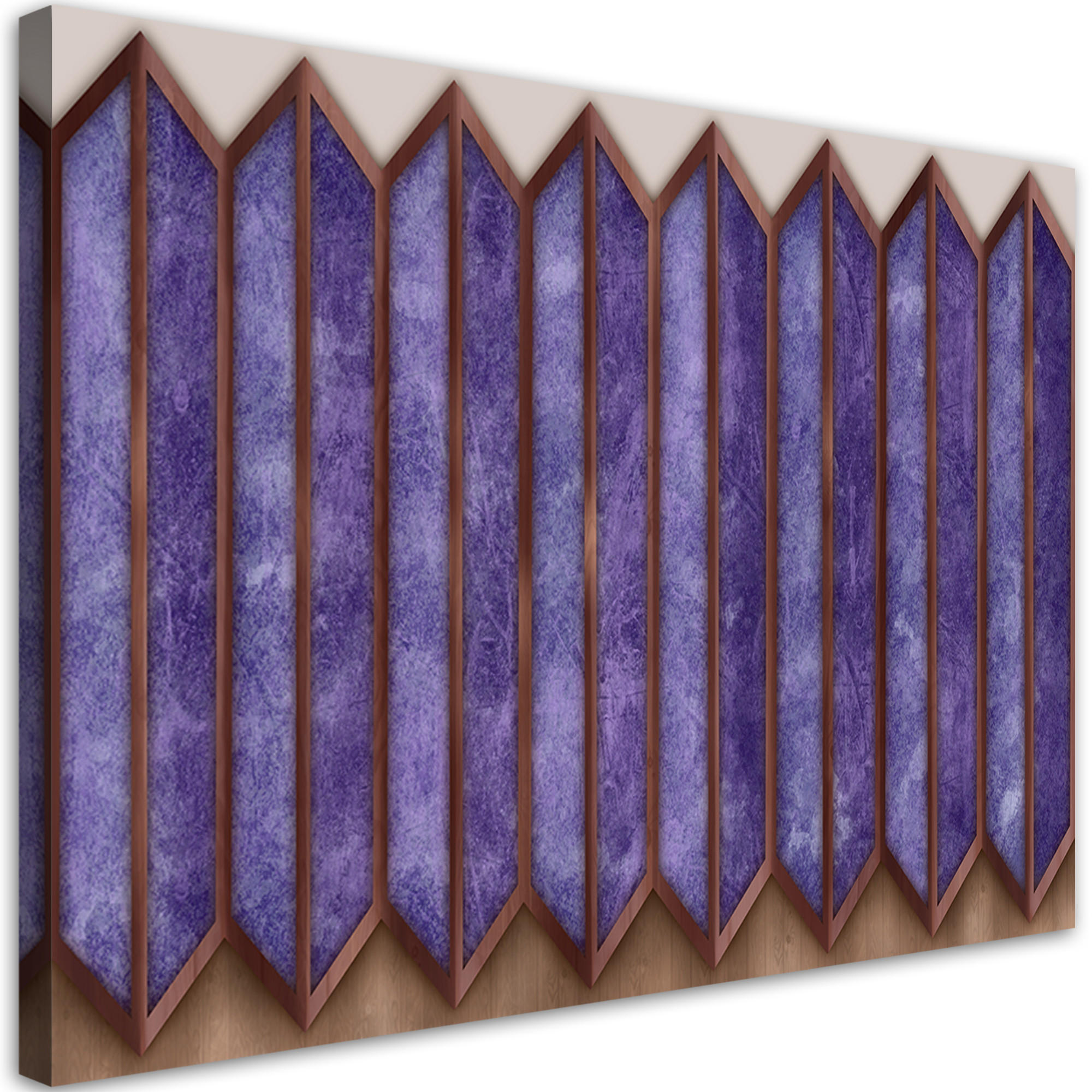 WANDBILD buntes 3d fenster - Blau, Textil (60/40cm) - Feeby