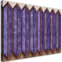 WANDBILD buntes 3d fenster - Blau, Textil (60/40cm) - Feeby