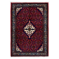 ORIENTTEPPICH handgeknüpft Assadabad Rot 152/106 cm Schurwolle - Rot, Textil (106/152cm) - Looma