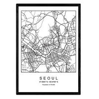 POSTER Seoul Nordischer Stil A4 Rahmenlos - Klar, Papier (29.7/5/21cm) - Nacnic