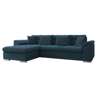 ECKSOFA Diana Cord, Seite: Links - Dunkelblau, Holz/Textil (280/160cm) - MIRJAN24