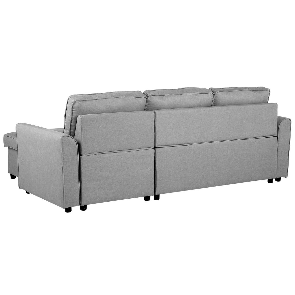 ECKSOFA Polsterbezug Hellgrau linksseitig Nesna - Hellgrau, Textil (228/145cm) - Beliani