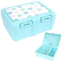 LUNCHBOX mit Besteck 1 l - Blau, Kunststoff (18/7.5/14cm) - Orion 