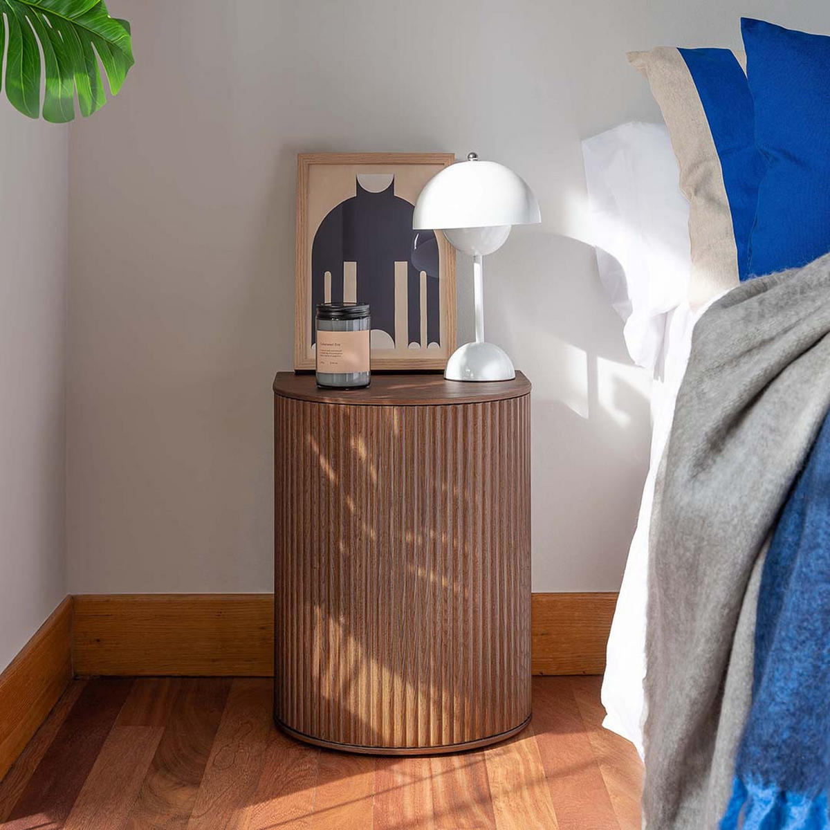 HOCKER Duna mit Stauraum - Walnussfarben, Holz (35/45/32.8cm) - Woodendot
