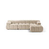 ECKSOFA modular rechts Bellis aus Boucle leichtes beige 4 Sitzplätze - Creme, Textil (155/282cm) - Micadoni