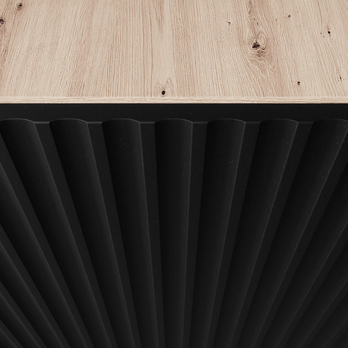 LOWBOARD NOA-2-S 200x53x41 cm - Artisan / Schwarz - Eichefarben/Schwarz, Holzwerkstoff (200/53/41cm) - ALTDECOR
