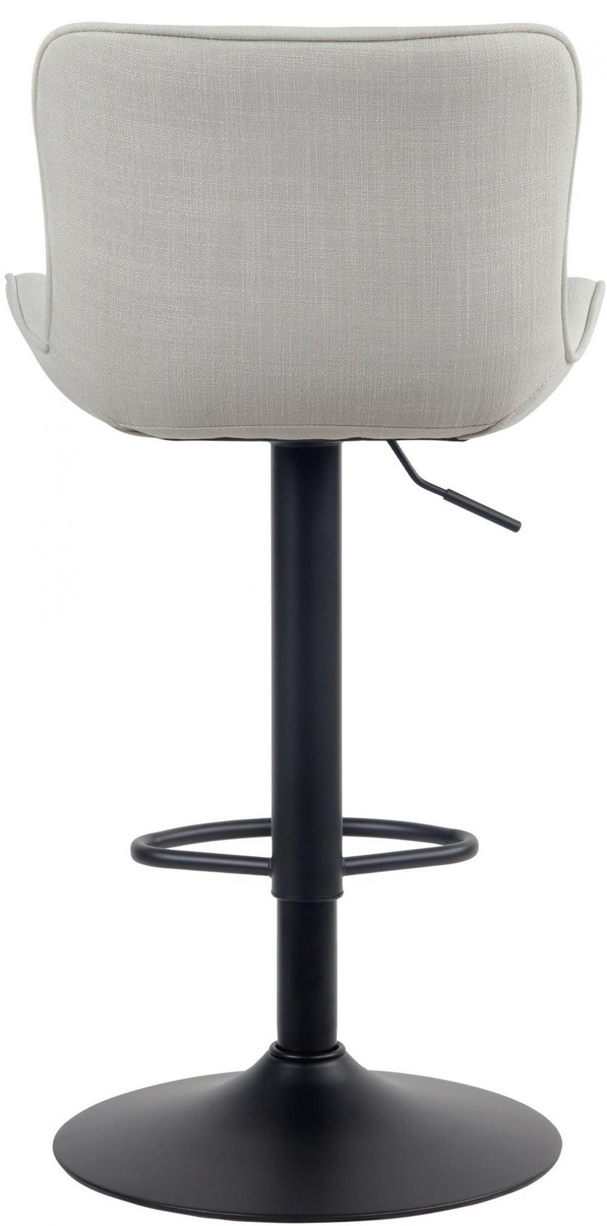 BARHOCKER 2er Set Stoff creme - Creme/Schwarz, Textil/Metall (48/83/54cm) - CLP