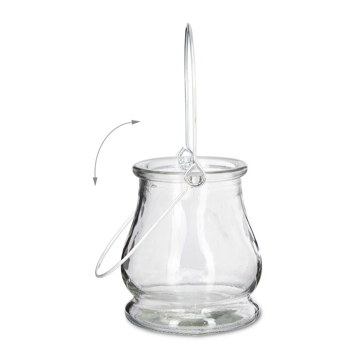 12xWINDLICHT - Transparent, Glas/Metall (8.5/10/8.5cm) - Relaxdays