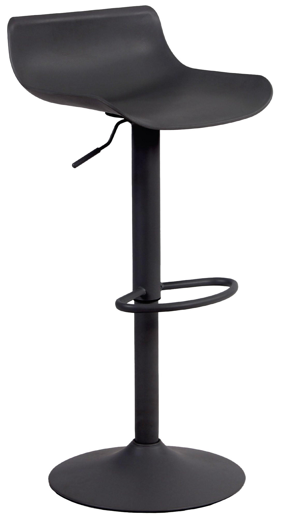 BARHOCKER Kunststoff schwarz - Schwarz, Kunststoff/Metall (43/69/44cm) - CLP
