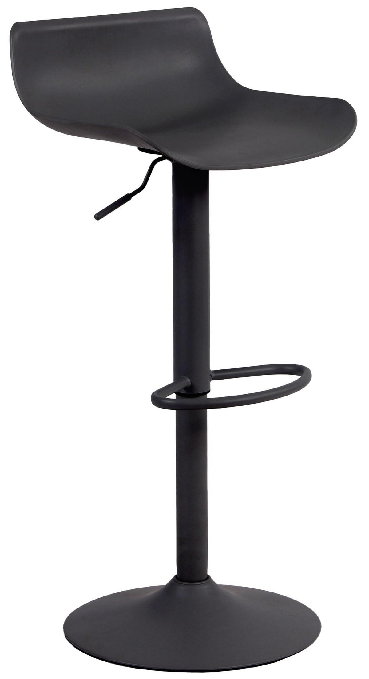 BARHOCKER Kunststoff schwarz - Schwarz, Kunststoff/Metall (43/69/44cm) - CLP