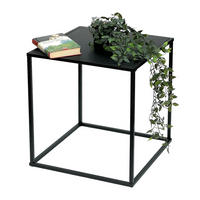 COUCHTISCH Metall Schwarz 42/42/45 cm - Schwarz, Metall (42/42/45cm) - DanDiBo