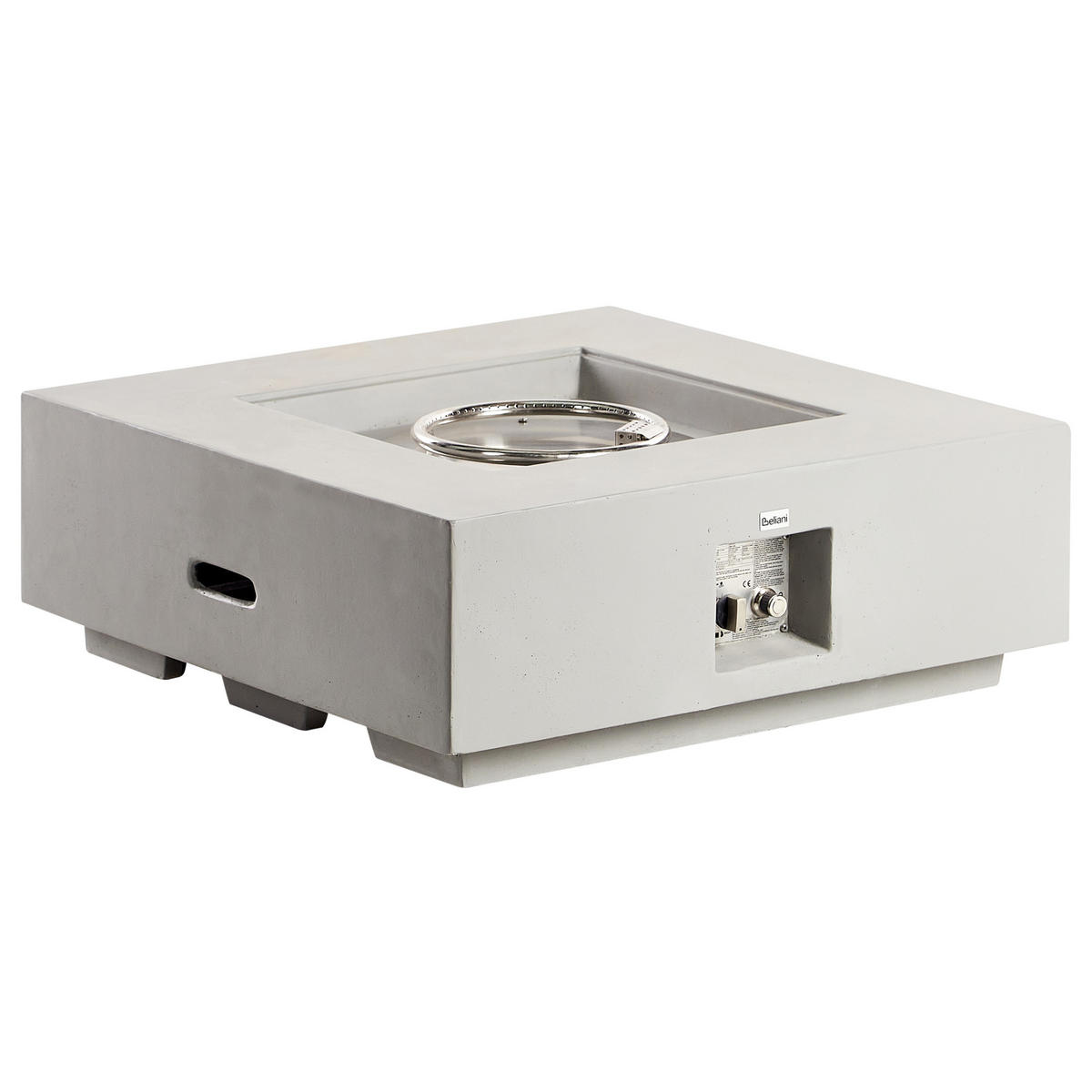 FEUERSTELLE Grau Hekla - Grau, Stein (88/32/88cm) - Beliani