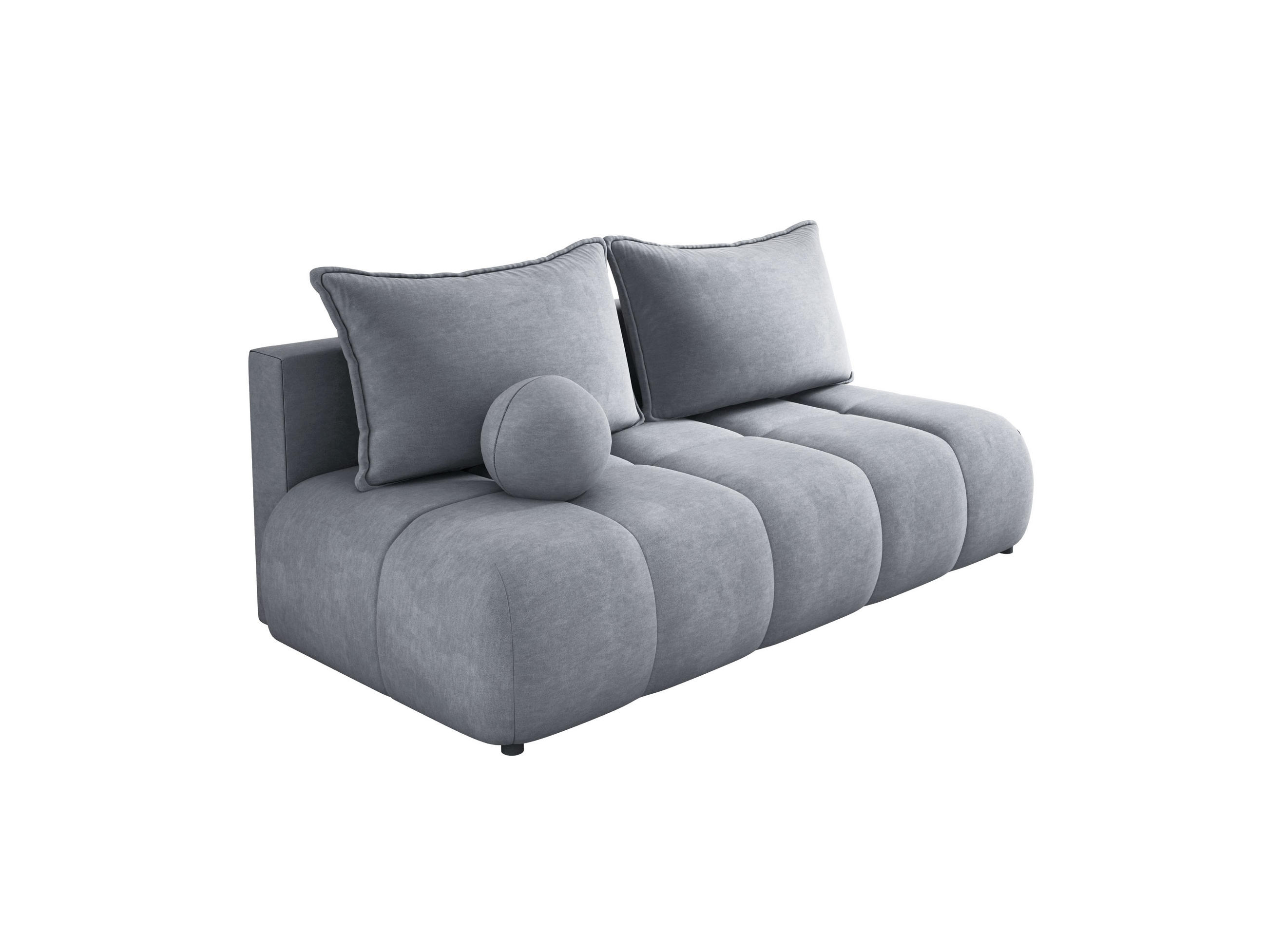 SOFA COCO MINI SCHLAFSOFA mit Bettfunktion, CLOUD Stoffbezug, 2-Sitzer, freistehend, Größe: 205x105x97 cm, Hellgrau - Grau, Holz/Textil (205/97/105cm) - DomoHome