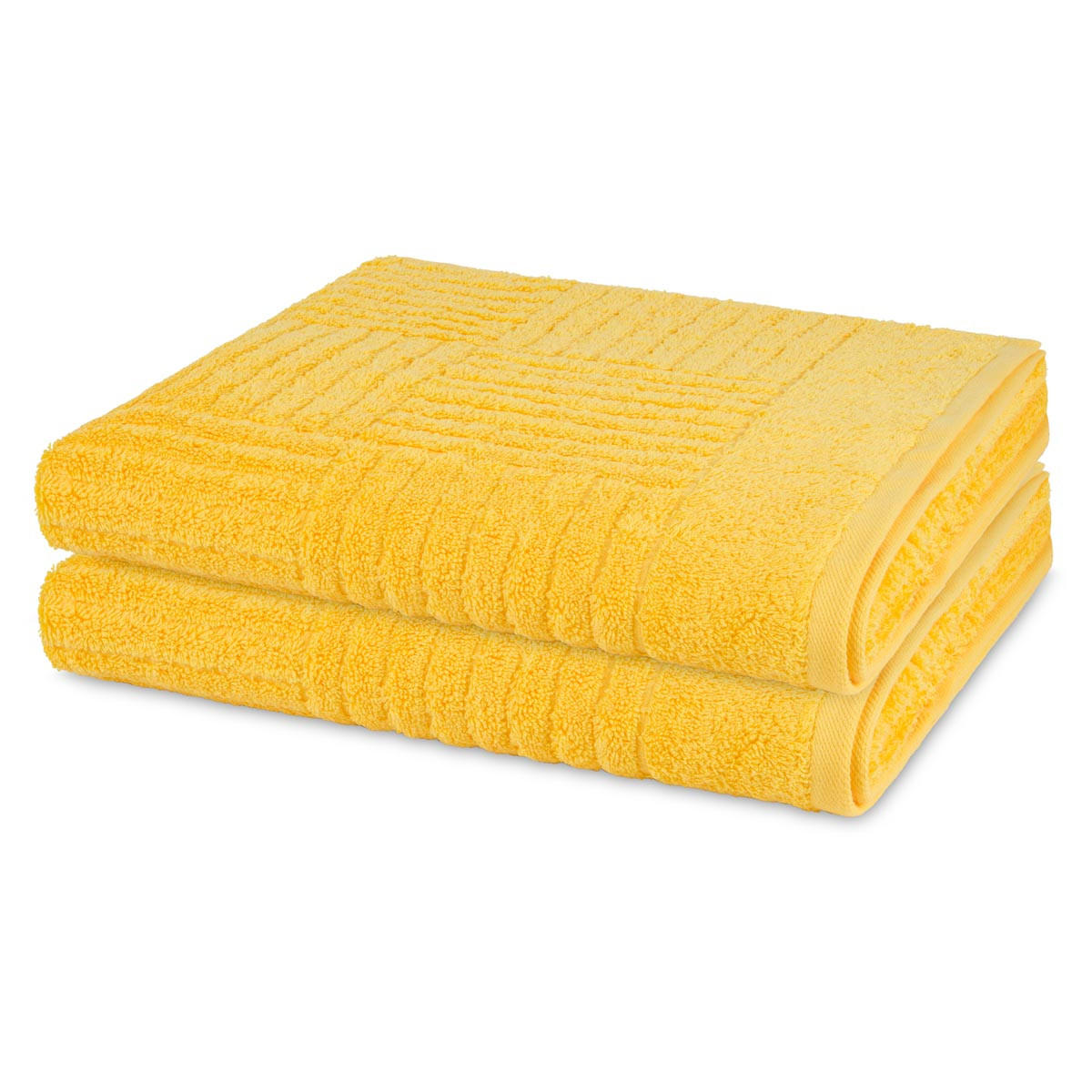 DUSCHTUCH Carre 2er-Set - Gelb, Textil (70/140cm) - Ross