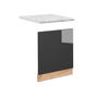 FRONTBLENDE Fame-Line Anthrazit Hochglanz 60 cm, AP Marmor - Anthrazit/Eiche Wotan, Holzwerkstoff (60/67.4/1.6cm) - Vicco