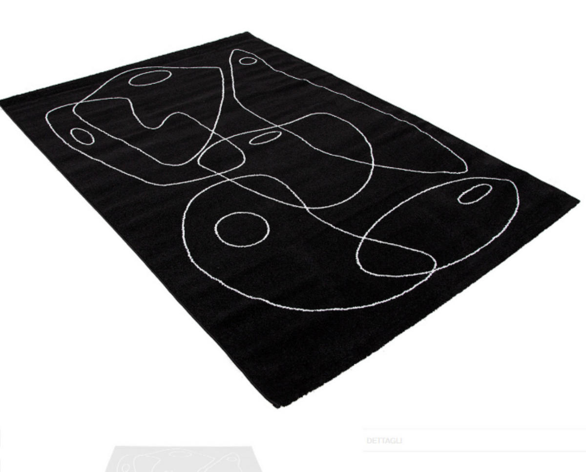 TEPPICH modern Wohn-/Schlafzimmer Flachgewebe PENNY Schwarz 160x230 cm - Schwarz, Textil (160/230cm) - Novatrend