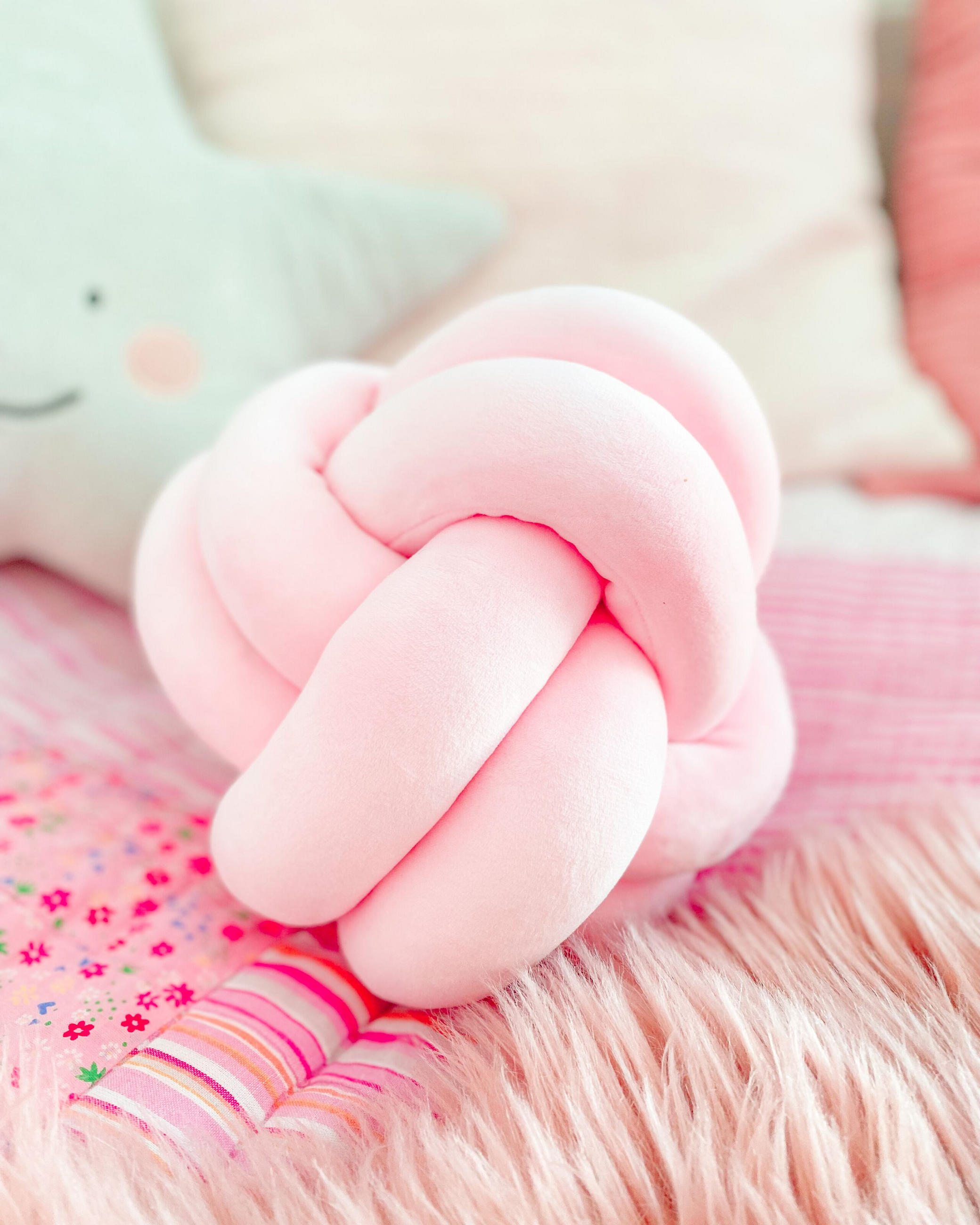 DEKOKISSEN Pastellrosa 20/20 cm Malni - Pink, Textil (20/20cm) - Beliani