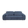 BIGSOFA mit Schlaffunktion und Bettkasten - Blau/Schwarz, Kunststoff/Textil (256/91/112cm) - ed exciting design