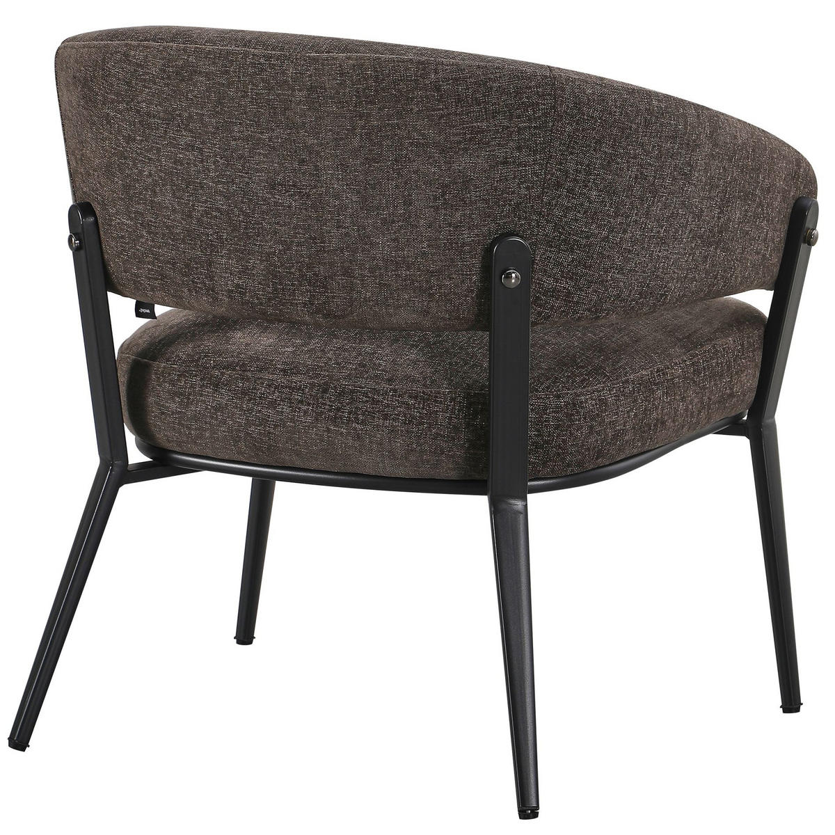 LOUNGESESSEL Symbled Mocca - Schwarz/Braun, Textil/Metall (71.5/80/75.5cm) - Selsey