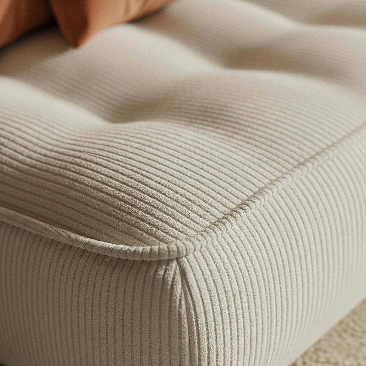 GARTENSOFA mit 3 Sitzplätzen, Ecru - Weiß, Textil (240/70/90cm) - Oviala