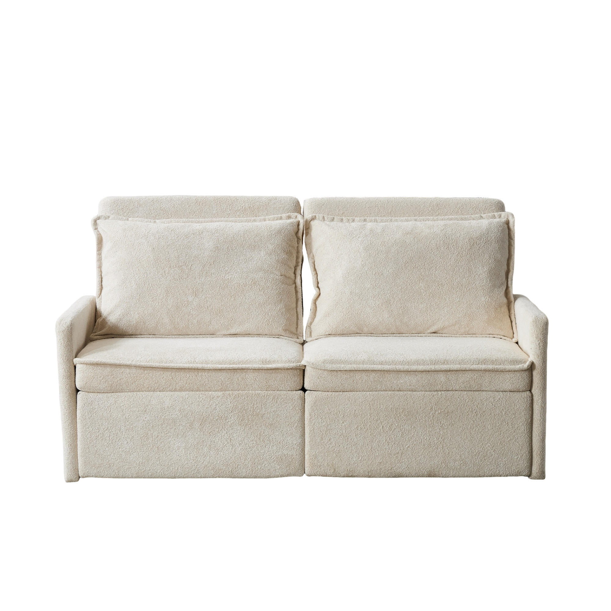 SCHLAFSOFA 172.5/71/95 cm Beige mit USB-Anschluss, 5-fach verstellbarer Rückenlehne und Stauraum - Beige, Textil (71/95/172.5cm) - Oxeza