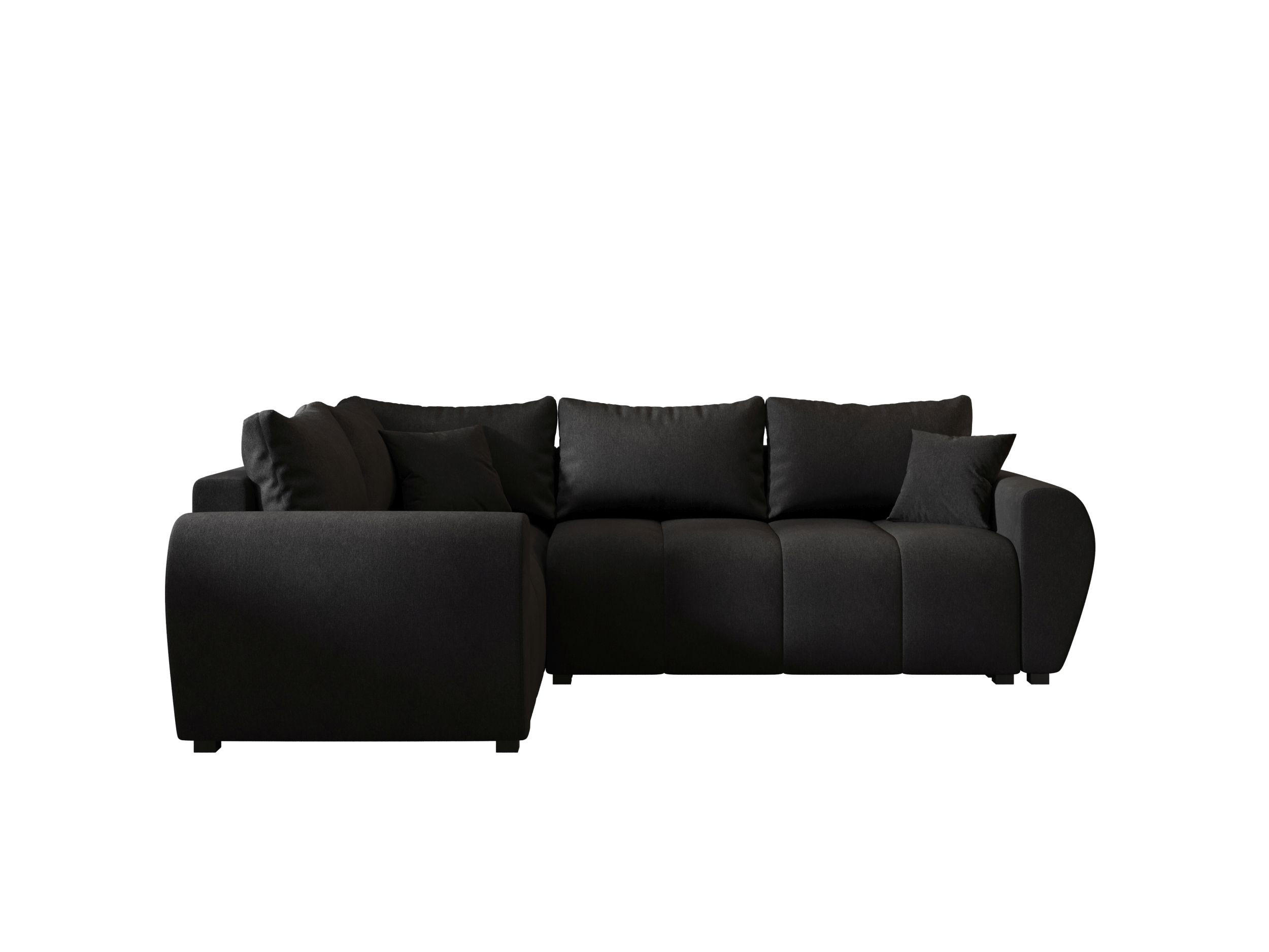 ECKSOFA MOLISA L PLUS Cosmic 100 Links mit Schlaffunktion - Schwarz, Textil (235/175cm) - Bedante
