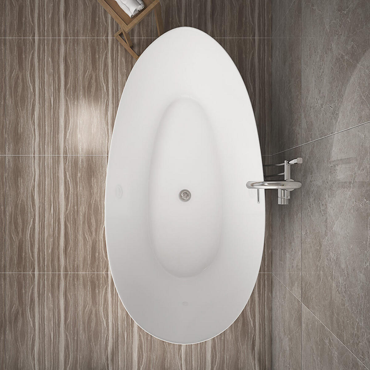 FREISTEHENDE Badewanne DELIA - 180 x 90 cm - Weiß, Keramik (180/58/90cm) - Home Deluxe