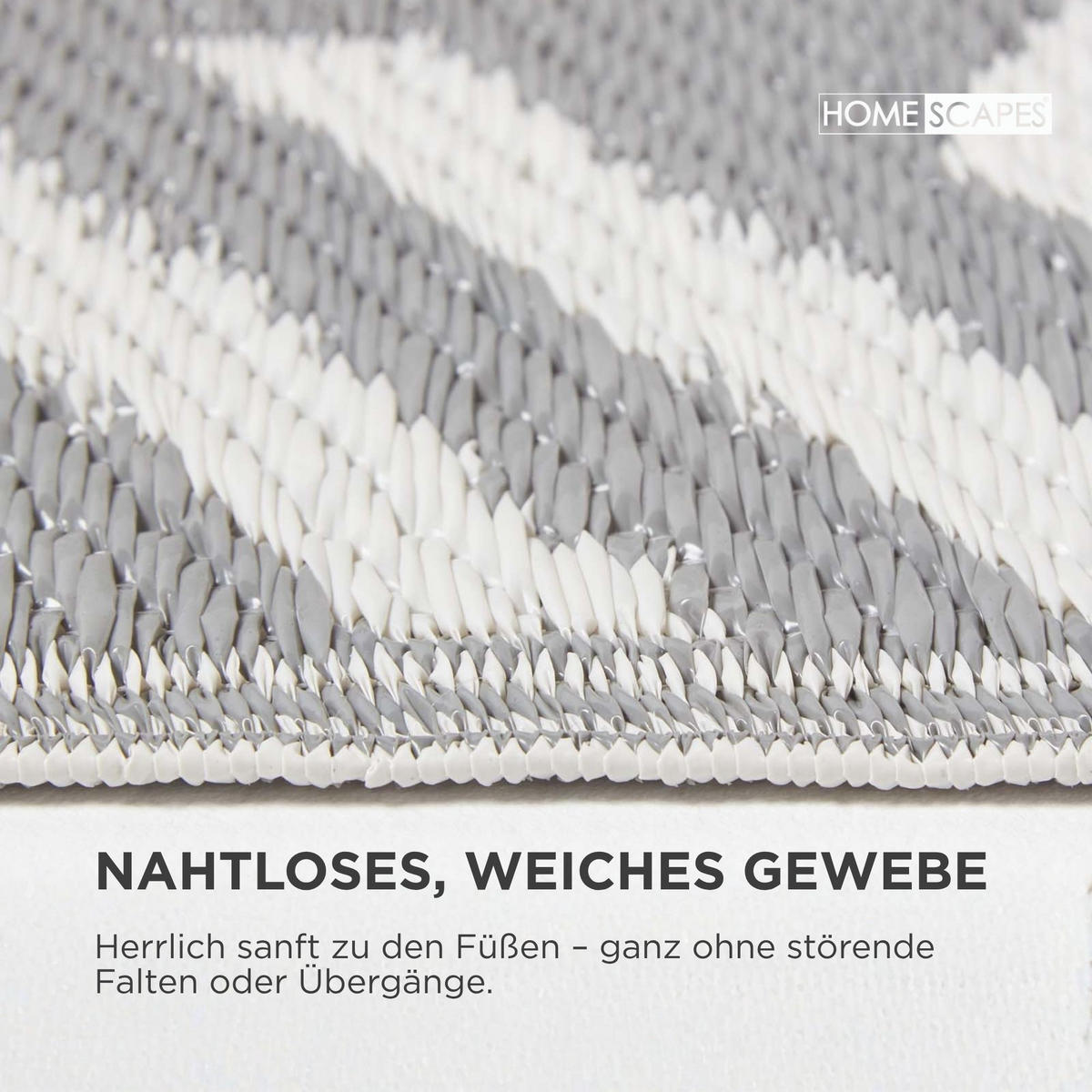 OUTDOORTEPPICH Luna geometrisch gemustert 120/180 cm - Grau, Kunststoff (120/180cm) - Homescapes
