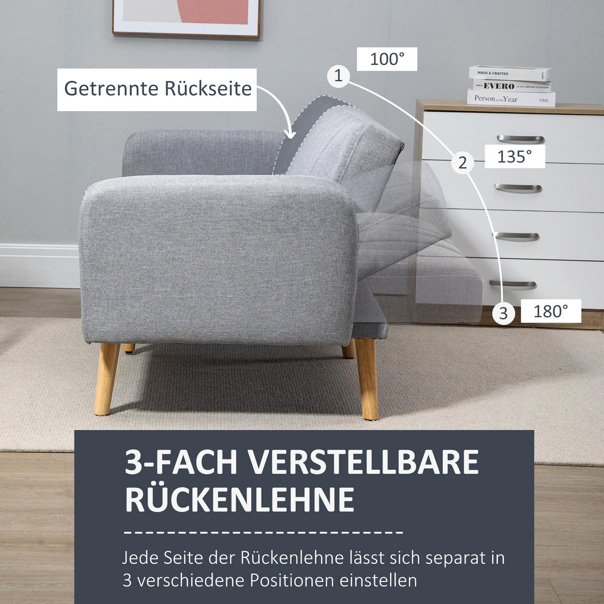 2-SITZER Sofa Hellgrau 173.0/75.0/73.0 cm - Hellgrau, Textil (75/73/173cm)